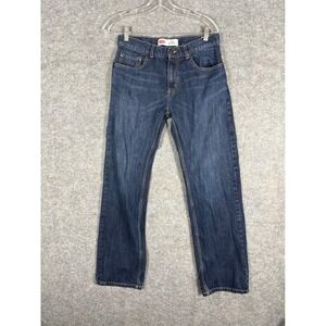 Levi's 505 Regular Fit Dark Wash Denim Jeans‎ Kids Size 18REG